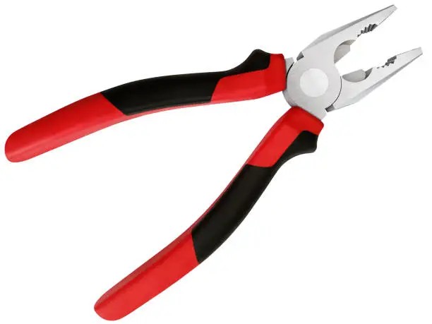 Red-handled wire pliers